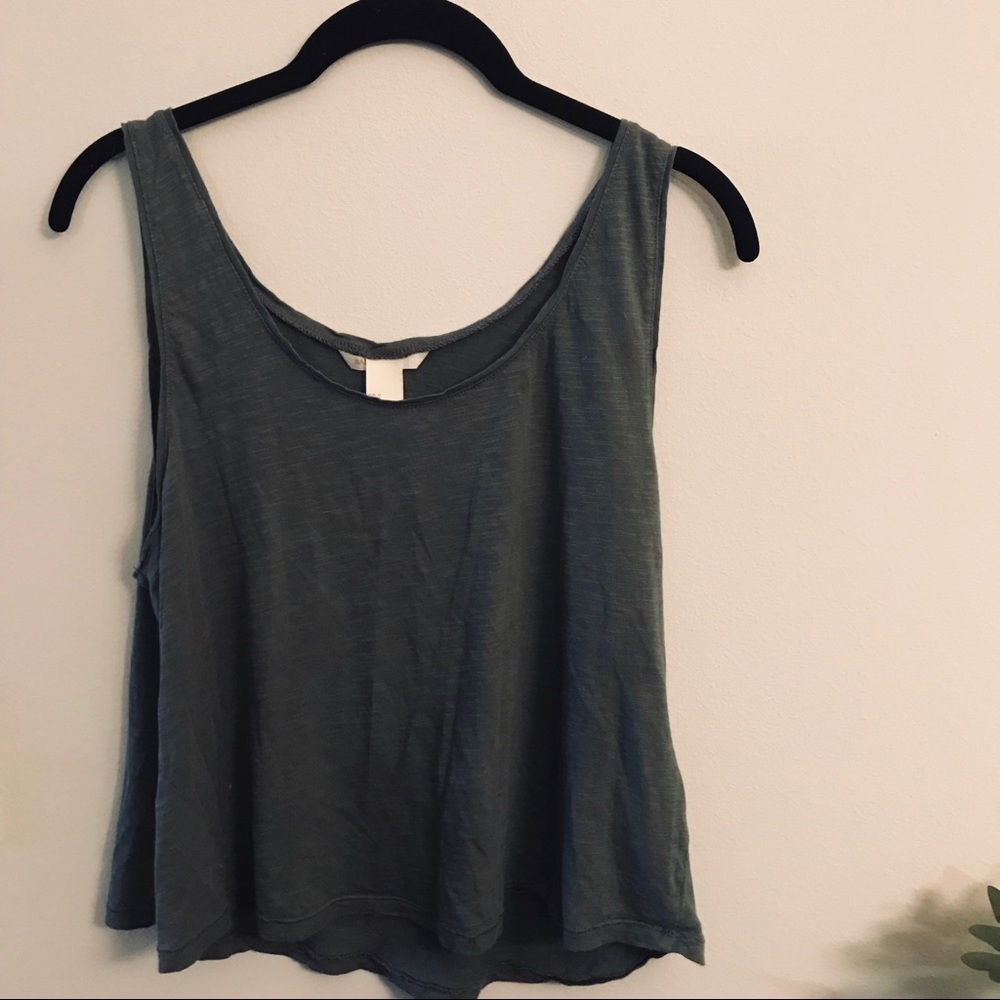 Basic green tank top
